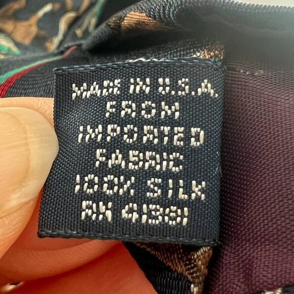 Polo Ralph Lauren Necktie Polo Equestrian Sport 100% Silk Handmade In USA Vtg - Picture 7 of 10